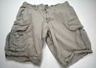 Gap Women's Tan Solid Flat Front Hiking Tracking Casual Cotton Cargo Shorts 36