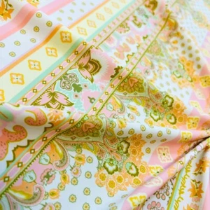 Printed Hindu Ethnic Fabric Spandex 4-way Stretch 60" Wide by Yard for Swimwear - Picture 1 of 5