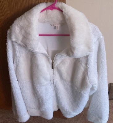 Chaqueta peluda blanca Nanette Lepore grande para dama Foto 1 de 2