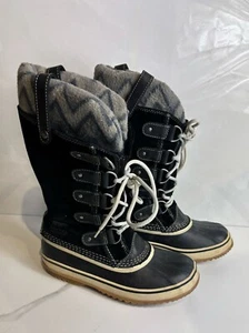 Sorel Mujeres Joan Of Arctic Tejido Invierno Botas Impermeables Negras Talla 7 - Imagen 1 de 17