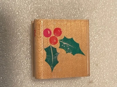 Estampilla de madera/caucho 1993 estampida de goma de acebo *usada/sin paquete* l2 Foto 1 de 3