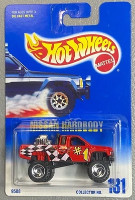 Hot Wheels 1992 nº #131 1987 Nissan Hardbody P/U Vermelho com ORSBs Cromados - Imagem 1 de 4