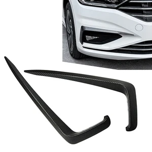 For VW Jetta MK7 2019-21 Pair ABS Carbon Front Bumper Fog Lamp Light Cover Trim - Picture 1 of 8