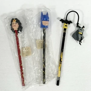 Lote de Lápices De Colección Batman Mujer Maravilla Warner Bros Studio Store DC Figuras de Cómic - Imagen 1 de 24