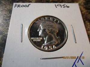 1956 PROOF WASHINGTON SILVER QUARTER     TT - Picture 1 of 2