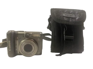 Canon PowerShot A590 IS 8.0MP Gray Digital Camera W/ Case - TESTED - WORKING - Picture 1 of 14