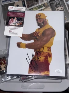 🔥 Foto firmada automáticamente 8x10 de Hulk Hogan WWE WWF WCW certificado de autenticidad JSA - Imagen 1 de 1