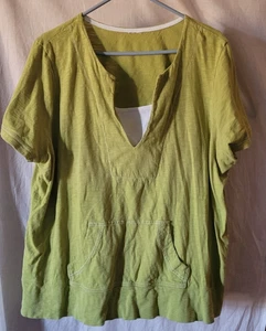 Damen Shirt Markenlos Größe unbekannt grün Pullover Kurzarm Sommer - Bild 1 von 4