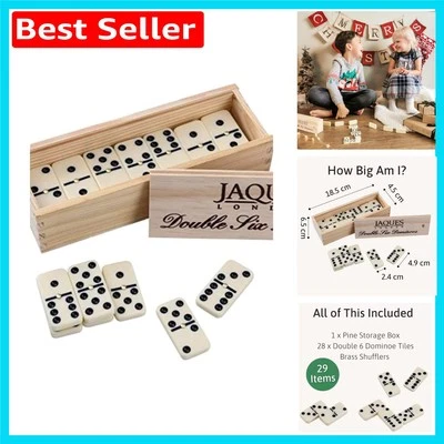 Handcrafted Luxury Domino Set with Brass Spinners – Perfect for Kids & Adults - Image 1 of 4