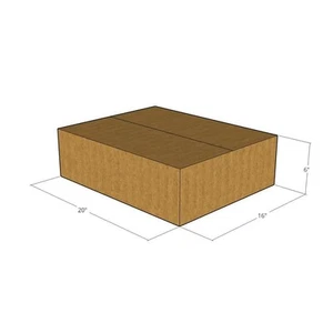 20x16x6 New Corrugated Boxes for Packing or Shipping Needs 32 ECT - Picture 1 of 2