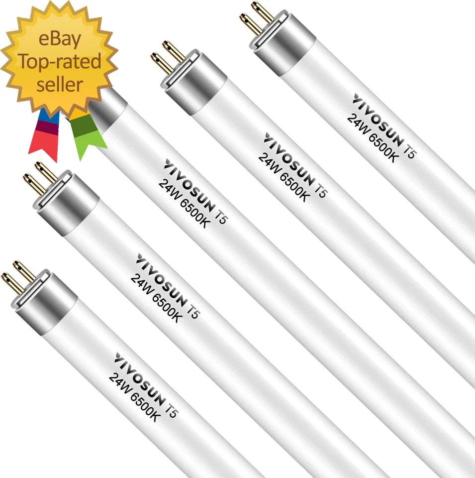 Bombillas de crecimiento T5 2 pies 22 pulgadas 24 W 6500K HO tubos fluorescentes bombilla Foto 1 de 1