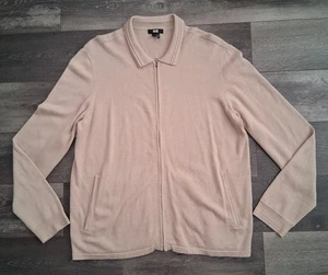 Suéter tejido con cremallera Paige Speer Vanilla Buff para hombre talla grande - Imagen 1 de 14