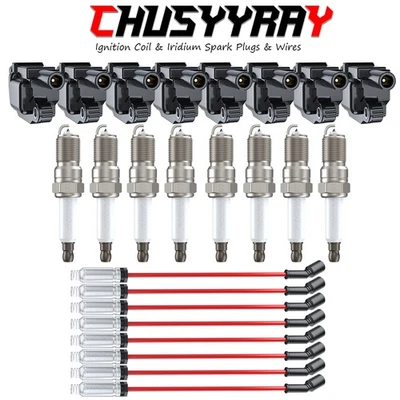 Bobina de encendido + bujía de iridio + cable para Chevrolet Silverado 2500HD 2008-2016 Foto 1 de 4