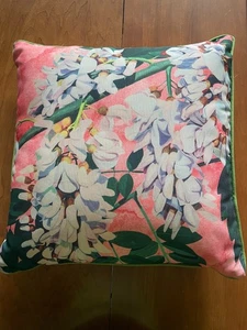 Frontgate Floral Pillow Cover 20" X20" Square Botanical Indoor Outdoor USA - Picture 1 of 2