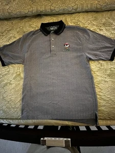 Vintage Cletis by Scratchgolf Golf Polo. Grau/Schwarz Fischgrät Design Herren Größe LG - Bild 1 von 14