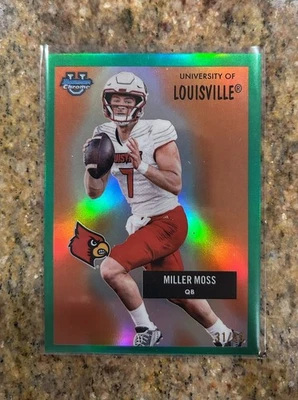2025 Bowman U Chrome Miller Moss /99 Green Refractor Louisville Cardinals!! - Image 1 of 2