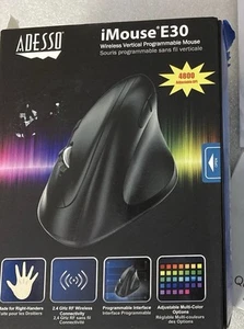 Adesso iMouse E30 2.4 GHz Wireless Vertical Programmable Mouse - Picture 1 of 12