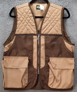 Vintage Hunting Vest Saftbak Tan & Brown No Size Tag Outdoor Fishing Hiking - Picture 1 of 5