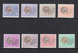 France 1976 monnaies gauloises IV série de 8 timbres préoblitérés MNH /TE4083 - Picture 1 of 1
