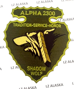 ALPHA 2300 SHADOW WOLF RASTREADORES DE NARCÓTICOS NATIVOS AMERICANOS PARCHE VERDE (NC2) - Imagen 1 de 2