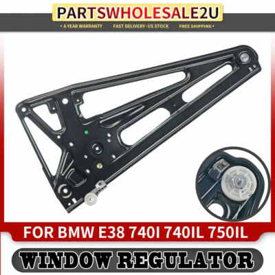 Regulador de ventana eléctrica trasero izquierdo sin motor para BMW E38 740i 740iL 750iL 1995-01 Foto 1 de 4
