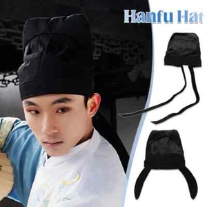 Hombres Antiguo Sombrero Hanfu Chino Antiguo Académico Maestro Tocado Negro Juegos con disfraces masculinos - Imagen 1 de 10