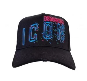 DSQUARED2 Herren-Baseballkappe Icon BCM0717 schwarzes Pixel - Imagen 1 de 1