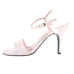 MicheleX 7912 Pink PVC 4.5" Stiletto High Heel Sandals Transvestite Drag - Picture 1 of 1