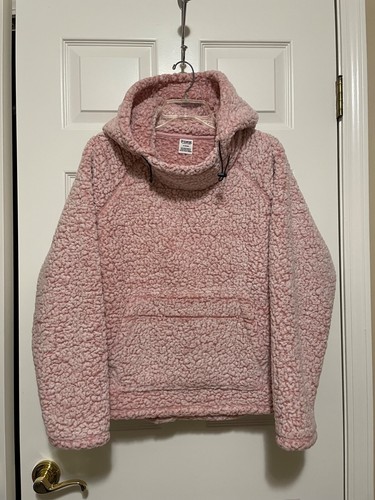 UNDERCOVER Felpa con cappuccio sherpa collo imbuto rosa Victoria Secret taglia media