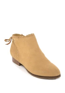 ¡Nuevo! JACK ROGERS ~Talla 8.5~ Charlotte Festoneado Impermeable Gamuza Botines Roble - Imagen 1 de 9