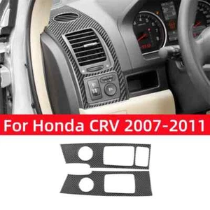 For Honda CRV 2007-2011Carbon Fiber Dashboard Panel Both Sides Air Outlets Decor - Picture 1 of 13