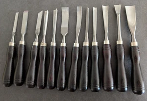 Vintage Wood Carving Gouge Lot of 12 - Picture 1 of 12