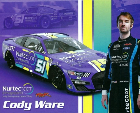 2022 CODY WARE “NURTEC ODT” #51 NASCAR CUP SERIES POSTCARD Cover
