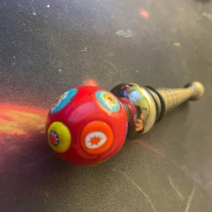 Winestopper rojo Murano de carnaval - hecho en Italia - Imagen 1 de 5