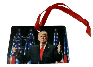 45th President Donald Trump / White House Metal Christmas Ornament New - Picture 1 of 2