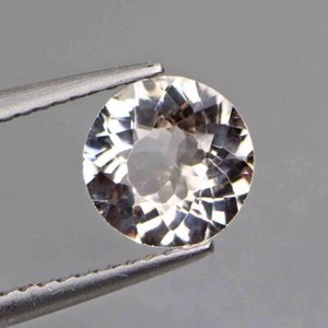 1.07 CT MESMERIZING ROUND CUT BRAZILIAN UNHEATED PINK MORGANITE GEMSTONE - Picture 1 of 5