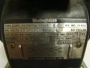 1pc. Westinghouse 254A483G04 EMPL Potential Transformer, Used - Picture 1 of 2