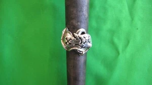 925 Sterling Silver Pirate Flag Ring Size 7 - Picture 1 of 11