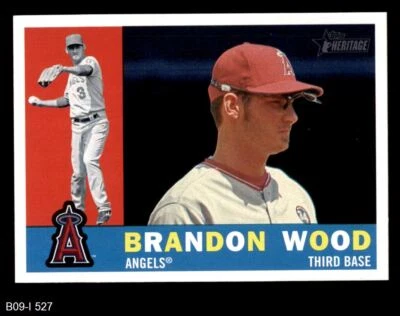 2009 Topps Heritage #527 Brandon Wood Angels 8 - NM/MT - Image 1 of 2