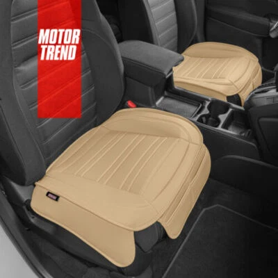 Funda de asiento delantera de cuero sintético Motor Trend para automóviles - Cubierta de cojín inferior... Foto 1 de 4