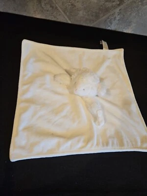 Cobertor de segurança Carter's Baby marfim pelúcia branco cordeiro suporte para chupeta AMOR - Imagem 1 de 4