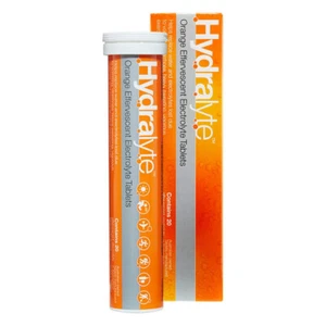 NEW Hydralyte Effervescent Tablets x 20 Pack - Orange - Picture 1 of 1