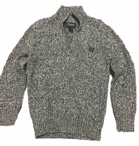 Chaps Boy 1/4 Zip pullover Gray Sweater Size 6 - Picture 1 of 12
