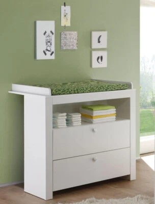 Baby Wickelkommode Olivia in weiß mit Schubladen - Bild 1 von 2