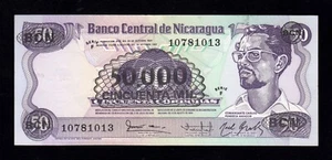F.C. NICARAGUA , 50.000 CORDOBAS 1987 , S/C- (AUNC) , P.148 . - Imagen 1 de 2