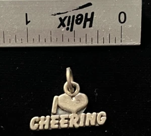 Collana ARGENTO 925 AMO CHEERING CHEER LEADER ciondolo cuore - Foto 1 di 3