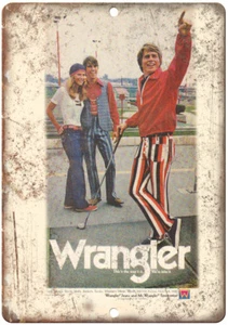 Wrangler Sportswear Jeans Vintage Ad 12" x 9" Reproduction Metal Sign ZE21 - Picture 1 of 1