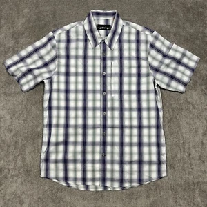 Camisa Orvis Para Hombre Mediana Púrpura A Cuadros Rendimiento Exterior Algodón Poliéster - Imagen 1 de 11