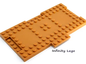 2 LEGO Ladrillos Medianos de Carne Oscura 8 x 16 con Placa Modificada Entrelazada (18922) - Imagen 1 de 3