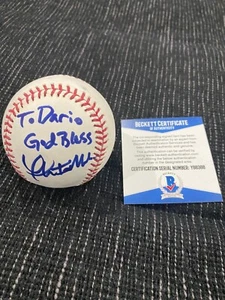 Thomas Ian Nicholas signierter Major League Baseball mit Beckett Echtheitszertifikat und Inschriften - Bild 1 von 2